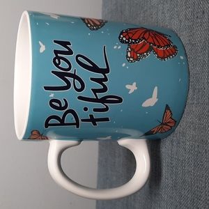 Monarch Butterfly Coffee Tea Cocoa Mug 20oz Flowers Beautiful Design Nature NIB